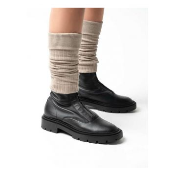 Jambiere bumbac bej fara varf  S092-03
