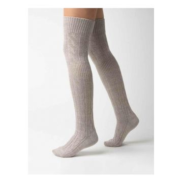 Jambiere lana bej peste genunchi  S089-010 - Bej