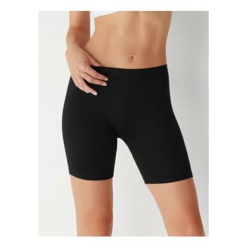 Set 2 perechi boxeri lungi pe picior bumbac cu talia inalta  GD470 0002 - Negru