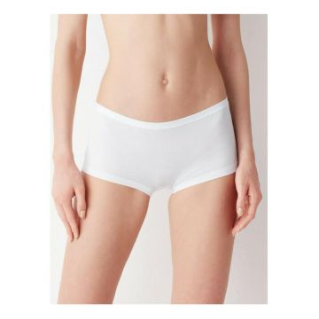 Set 2 perechi boxeri short bumbac cu talia joasa  GD461 0002 - Alb