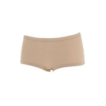 Set 2 perechi boxeri short bumbac cu talia joasa  GD461 0002 - Bej