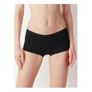 Set 2 perechi boxeri short bumbac cu talia joasa  GD461 0002 - Negru
