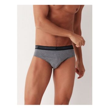 Set 2 perechi chiloti clasici bumbac  2383 0002 - Gri melange