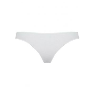 Set 3 perechi chiloti brazilieni bumbac cu talia joasa  3490 0003 - Alb