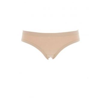 Set 3 perechi chiloti clasici bumbac cu talia joasa  3362 0003 - Bej