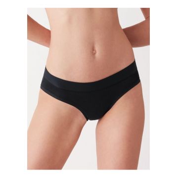 Set 3 perechi chiloti clasici bumbac cu talia joasa  GD018 0003 - Negru