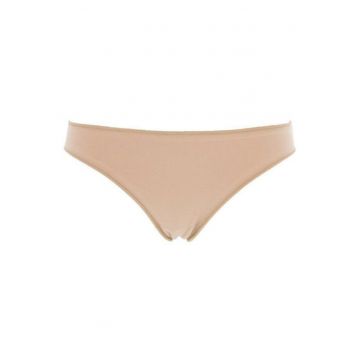 Set 3 perechi chiloti clasici bumbac cu talia joasa invisible trim  3487 0003 - Bej