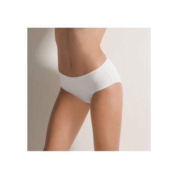 Set 3 perechi chiloti clasici bumbac cu talia medie invisible trim  3488 0003 - Alb