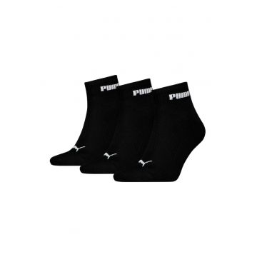 Set de sosete scurte unisex cu logo contrastant - 3 perechi