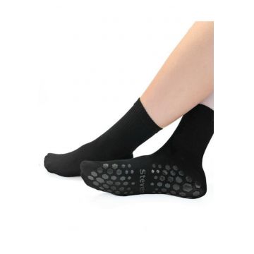 Sosete antiderapante dama cu abs  S088 - Negru