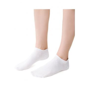 Sosete bumbac scurte fara presiune  S041 - Alb