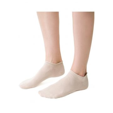 Sosete bumbac scurte fara presiune  S041 - Bej deschis