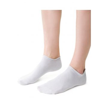 Sosete bumbac scurte fara presiune  S041 - Gri deschis