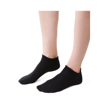 Sosete bumbac scurte fara presiune  S041 - Negru