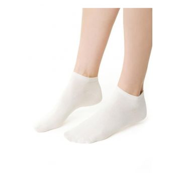 Sosete bumbac scurte  S052 - Ecru