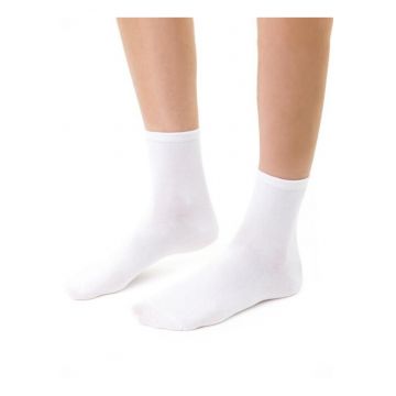 Sosete bumbac simple  S037 - Alb
