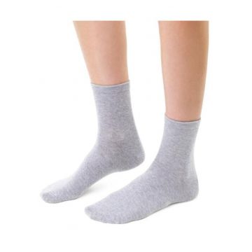 Sosete bumbac simple  S037 - Gri deschis melanj