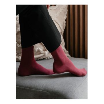 Sosete bumbac simple  S037 - Visiniu