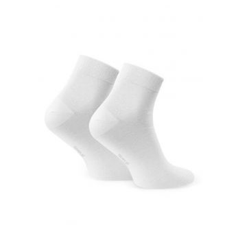 Sosete bumbac subtiri peste glezna  S010 - Alb