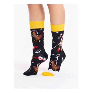 Sosete cu model  Hen Astronaut - Negru