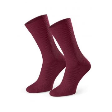 Sosete fara presiune raiate  S018 35-38 Bordo