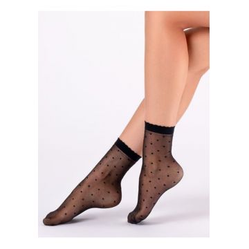 Sosete lycra cu buline  Bliss 20 den - Negru