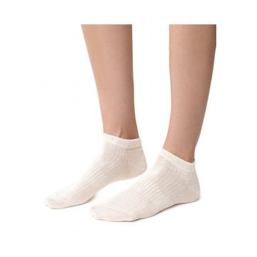 Sosete scurte bumbac 100% in culoare naturala  S197 - Ecru