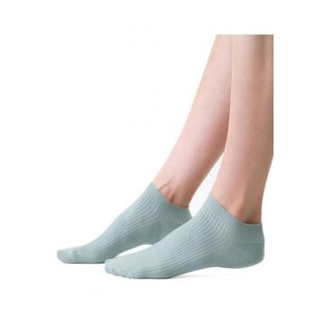 Sosete scurte raiate bumbac  S137 - Verde