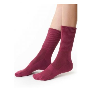 Sosete sport cu talpa flausata  S127 - Visiniu