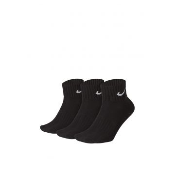 Sosete unisex  3PPK Value Cotton Quarter - Alb/Negru