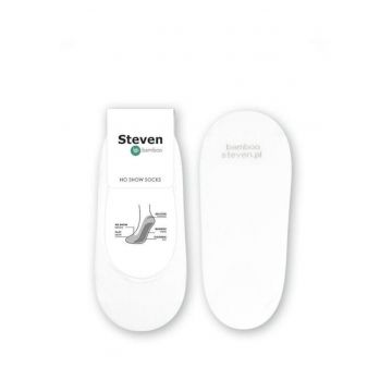 Talpici dama bambus cu silicon aplicat la calcai  S036 - Alb