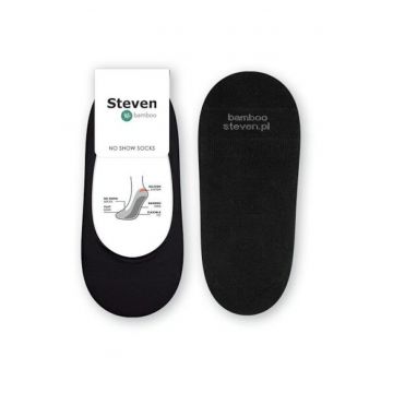 Talpici dama bambus cu silicon aplicat la calcai  S036 - Negru