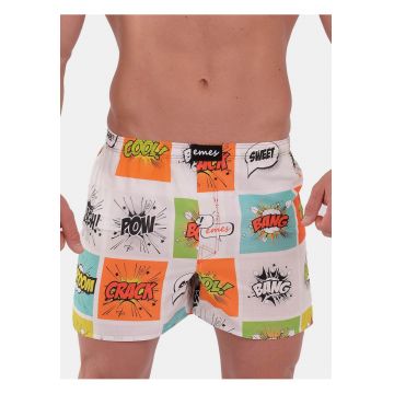 Boxeri din bumbac cu imprimeu grafic -