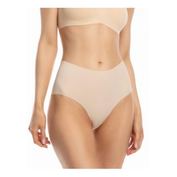 Chiloti clasici microfibra talie inalta laser-cut  Infinity Maxi - Bej