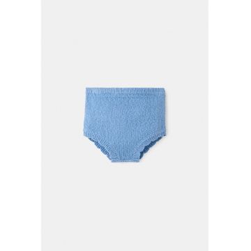 Chiloti din tricot cu model uni - Albastru deschis