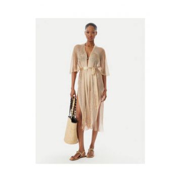 Kimono dama -  auriu - maneca trei sferturi - poliester -