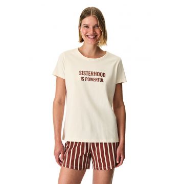 Pantaloni de pijama cu dungi - Maro/Crem