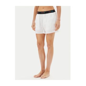 Pantaloni de pijama pentru femei  alb - din material moale -