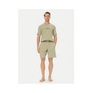 Pijama Barbati -  Verde - bumbac - imprimeu grafic