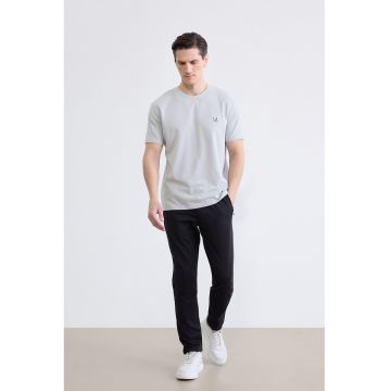 Pijama din amestec de bumbac - Gri deschis/Bleumarin