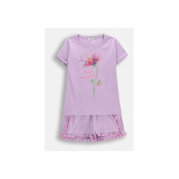 Pijama fete -  mov - 2 piese - Violet