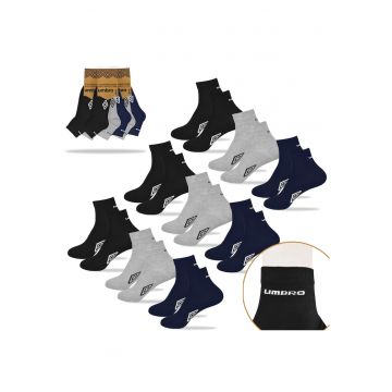 Set 9 Perechi Sosete Barbati Quarter -  pentru Cadou