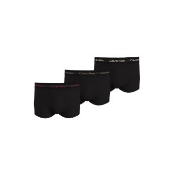 Set de boxeri cu talie joasa - 3 perechi - Rosu/Negru/Bej