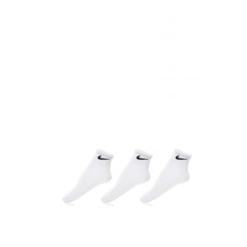 Set de sosete din material usor - 3 perechi - Unisex - Alb