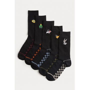 Set de sosete Looney Tunes™ - 5 perechi - Negru/Multicolor