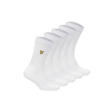 Set de sosete lungi Camdyn Core - 5 perechi - Alb