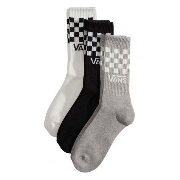 Set de sosete lungi cu carouri si logo - 3 perechi