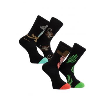 Set de sosete lungi cu model diversificat - 2 perechi