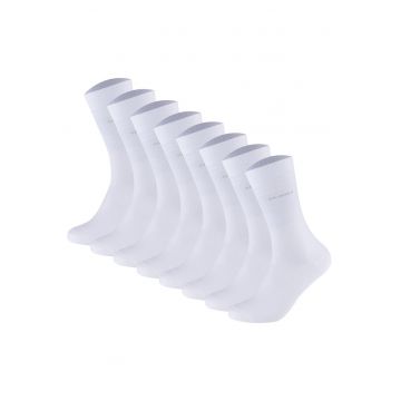Set de sosete lungi unisex - 8 perechi - Alb