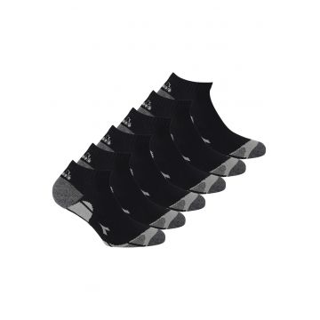 Set de sosete unisex pana la glezna - 6 perechi - Negru